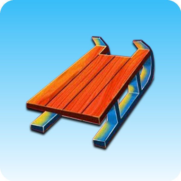 Snow Rider 3D gameplay: a sled racing down a snowy slope